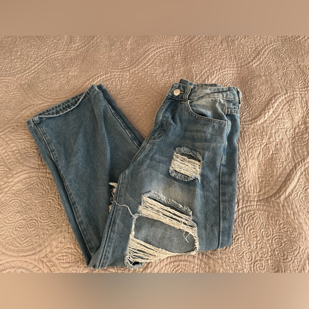 Baggy Distressed Jeans SHEIN Size 12